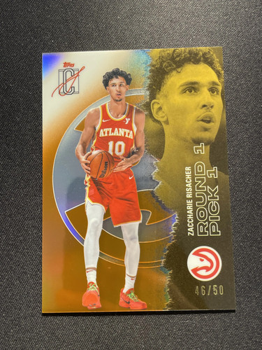 2025-26 Topps Signature Class Zaccharie Risacher #61 Orange REF 46/50 XV44