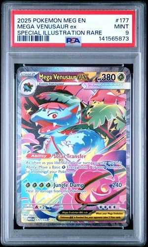 2025 POKEMON MEG EN-MEGA EVOLUTION #177 MEGA VENUSAUR EX PSA 9
