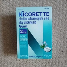 Nicorette OTC Stop Smoking Nicotine Gum, 2mg, 100ct - (775000)