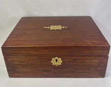 Écritoire de voyage en boîte XIXe Napoléon III acajou tiroirs secrets coffret 