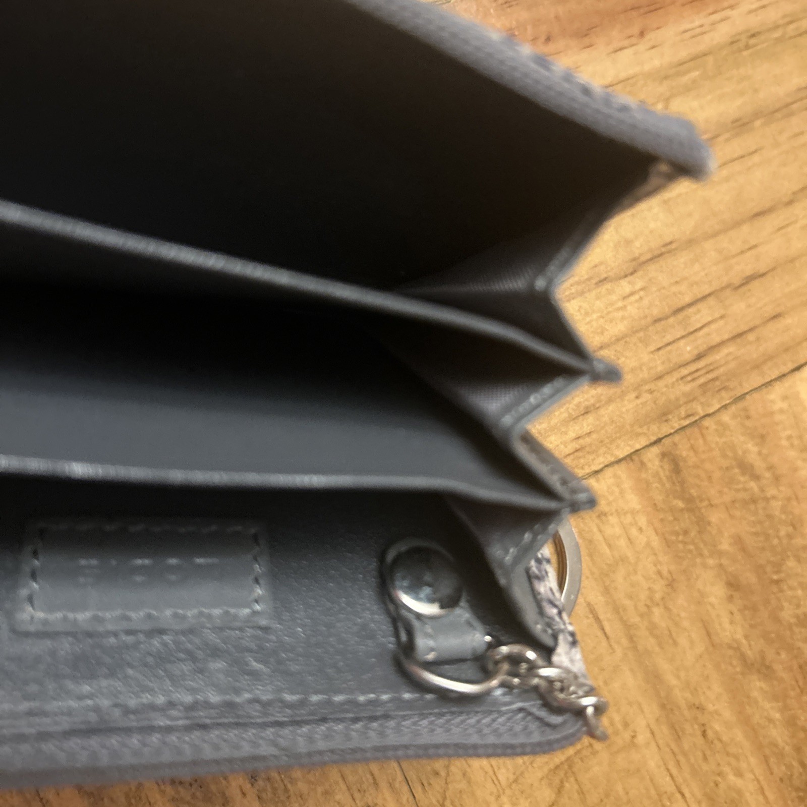 LODIS Python Snakeskin Pattern Leather 6 Card Slo… - image 4