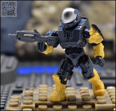 HALO MEGA CONSTRUX STEEL & YELLOW SPARTAN EVA MINI FIGURE ARMOR PACK GRN07