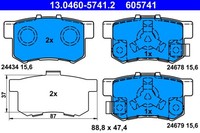 Bremsbelagsatz Scheibenbremse Ate 13.0460-5741.2 FüR Honda Accord Cw Cu Cr Ix 8