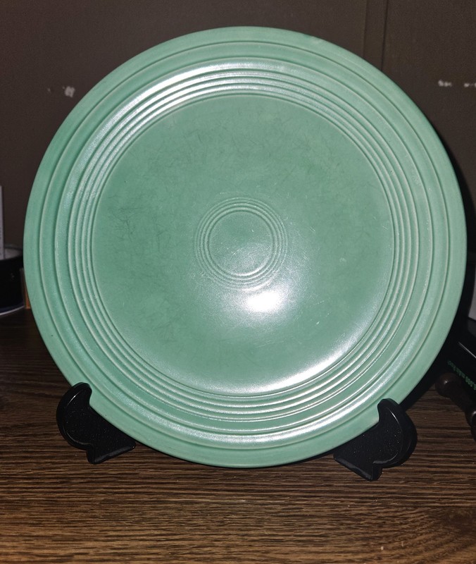 Homer Laughlin Vintage Yellow & Green Fiesta 9 1/2" Dinner Plates Original Two