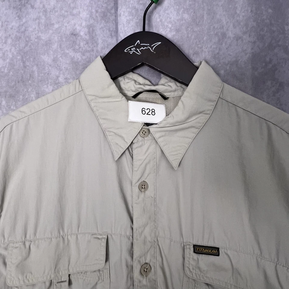 Camisa de manga corta Columbia Titanium XL beige ventilada para hombre Foto 2 de 4