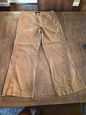 Lauren Jeans Co. Ralph Lauren Women s Beige Chino Pants 10 Solid Pockets Cotton