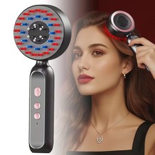 Kopfhaut Massagebürste Kopfmassagegerät mit Haaröl-Applikator Rotlicht Haarbürst