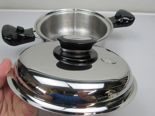 Saladmaster Cacerola 2 Cuartos Titanio Acero Inoxidable 316ti Sartén 2 Manijas 2qt - Imagen 7 de 13