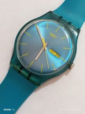 SWATCH NEW GENT 2014 TURQUOISE REBEL SUOL700 PERFETTO CON DATARIO