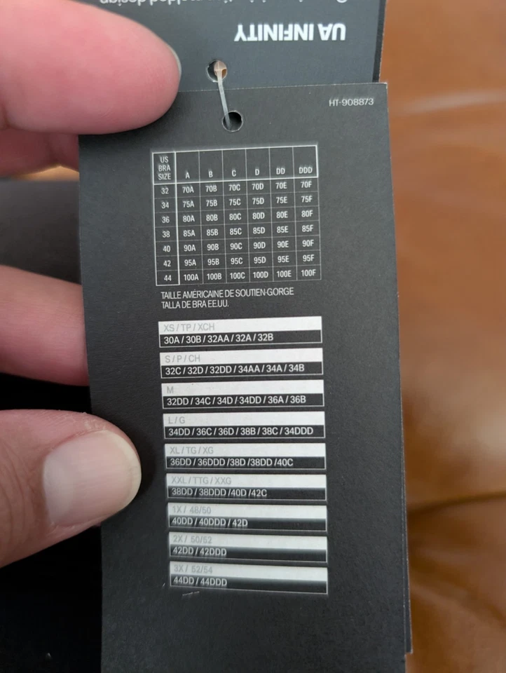 Sujetador Under Armour UA Infinity Alto Negro Cremallera Cierre Frontal Talla XS Soporte Foto 4 de 4