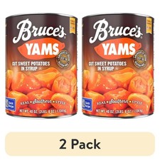 (2 pack) Bruce's Yams Cut Sweet Potatoes in Syrup, Canned Vegetables, 40 oz...