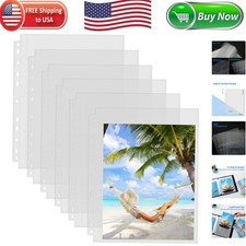 30 Pack Heavy Duty Clear Photo Sleeves for 3-Ring Binder - Protect 60 Photos