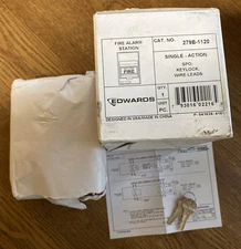 Edwards EST 279B-1120 Fire Alarm Pull Station Single Action Key Lock Wire Leads