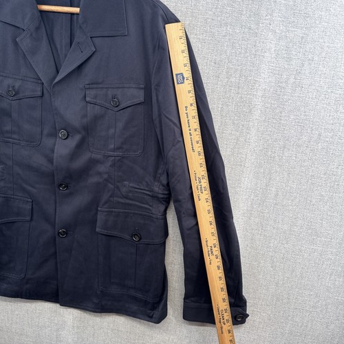 Holland & Sherry Knot Standard Field Jacket Mens Large Blue Dark Pockets Twill* - Picture 7 of 15