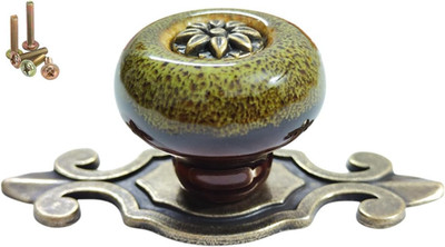 10 Pack Retro Ceramic Knobs,Vintage Dresser Kitchen Petal Cabinet Pulls Rustic Z