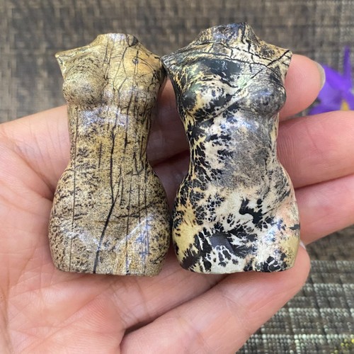 Raro dipinto tradizionale cinese naturale intaglio a mano modello femminile - Foto 2 di 10