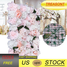 6pcs Artificial Rose Hydrangea Flower Wall Panel Wedding Venue Decor 60 x 40cm
