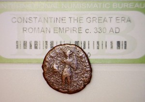 300 AD Ancient Roman Constantine The Great Bronze Coin NICE DETAILS w/  NR