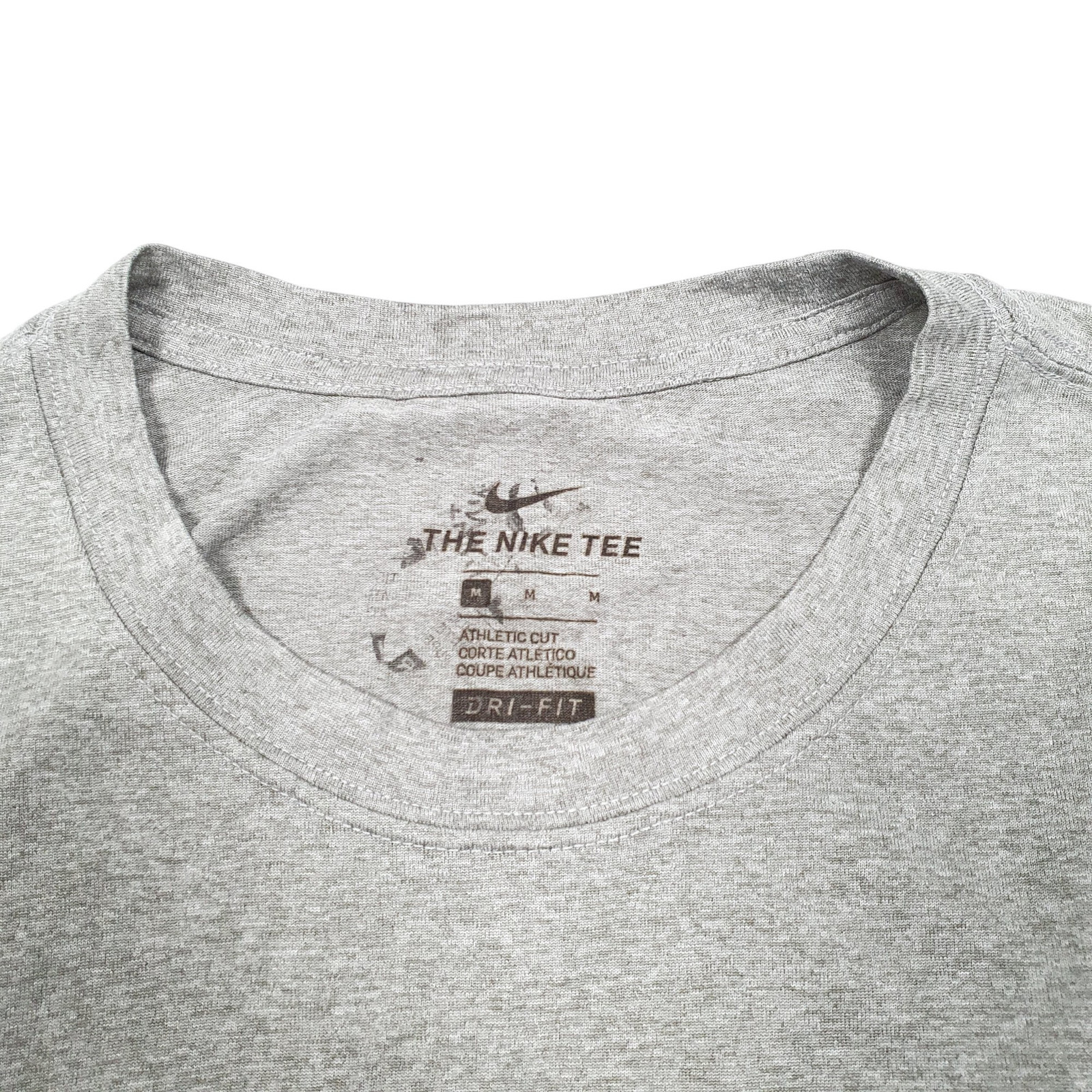 NIKE Grey T Shirt Tee Princeton Tigers Dri Fit Short Sleeve Cotton Mens M image 2