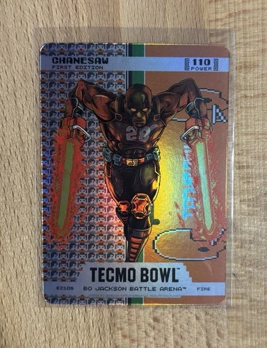 Bo Jackson Battle Arena Tecmo Bowl - Chainsaw Endzone Fire Foil Devon Achane