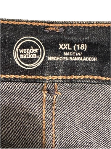 Wonder Nation Destructed Dark Blue Denim Skirt GIRLS Size XXL 18 NEW NWT Zipper - Picture 4 of 12