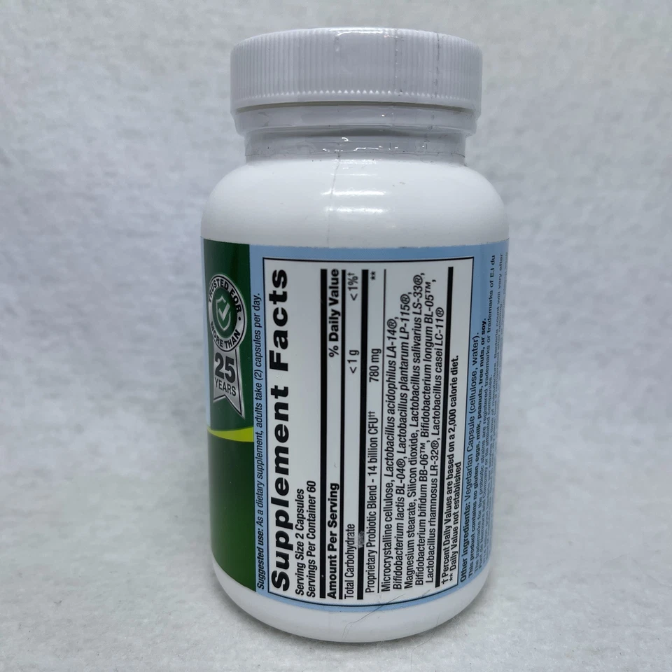 PB8 Probiótico Salud Digestiva 120 Cápsulas Vegetales EXP 09/25 - 8 Cepas 14 Mil Millones Act Foto 3 de 4