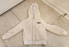 Girls Youth Size XS 5-6 White Sherpa Zip Hoodie Jacket Vineyard Vines T727