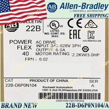 NEW 22B-D6P0N104 serA 22BD6P0N104 AB PowerFlex 40 2.2KW/3.0HP AC Drive SER A B