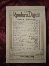 Readers Digest November 1934 Carry Nation Paul Gallico Alfred P. Sloan Don Herol