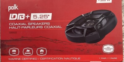 Polk Audio DB522 300 Watt DB+ Series 5-1/4'' 2-way Marine Certified Speakers New