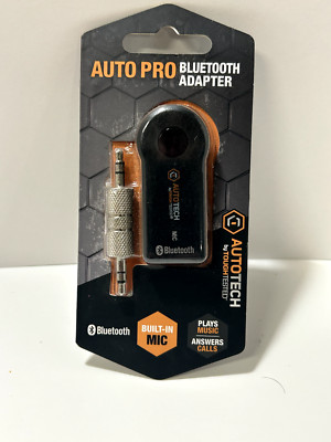 AutoTech Pro Bluetooth Adapter Receiver w/ Mic Wireless Hands Free Unit