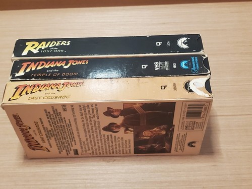Indiana Jones LoT! (3) Temple Doom, Last Crusade,Lost Ark VHS Spielberg vtg. - Picture 7 of 11