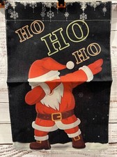 Garden Flag 12x18in Double sided Burlap Christmas Santa Ho Ho Ho