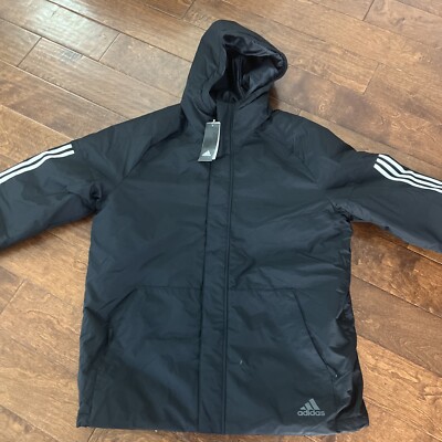 Adidas Men's X-Ploric Stripe Jacket Sz XL Black CY8624 Hooded