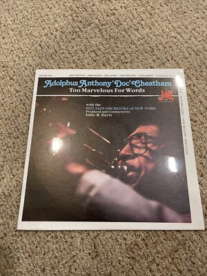 ADOLPHUS ANTHONY 'DOC' CHEATHAM: Too marvelous for words NEW YORK JAZZ 12'' LP Se