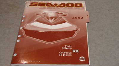 2002 SEA DOO RX PARTS CATALOG 219 301 220 | eBay