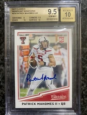 2017 Panini Classics Patrick Mahomes Rookie RC Autograph #/49 BGS 9.5 Auto 10
