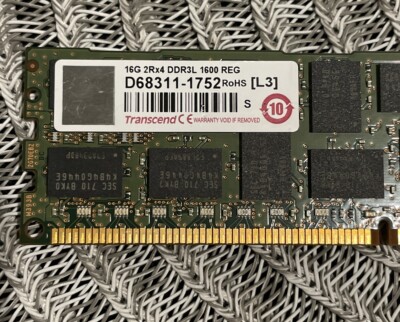Transcend 16GB DDR3L 1600MHz CL11 メモリ 中古動作品 Transcend 16G KIT DDR3L 1600 CL11×2枚セット