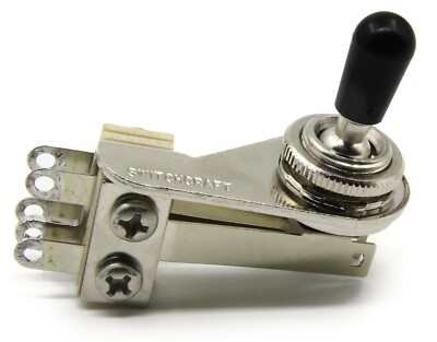 Switchcraft 3-way Toggle Switch - Right Angle ''L-Type'' w/ Black Switchcraft Tip