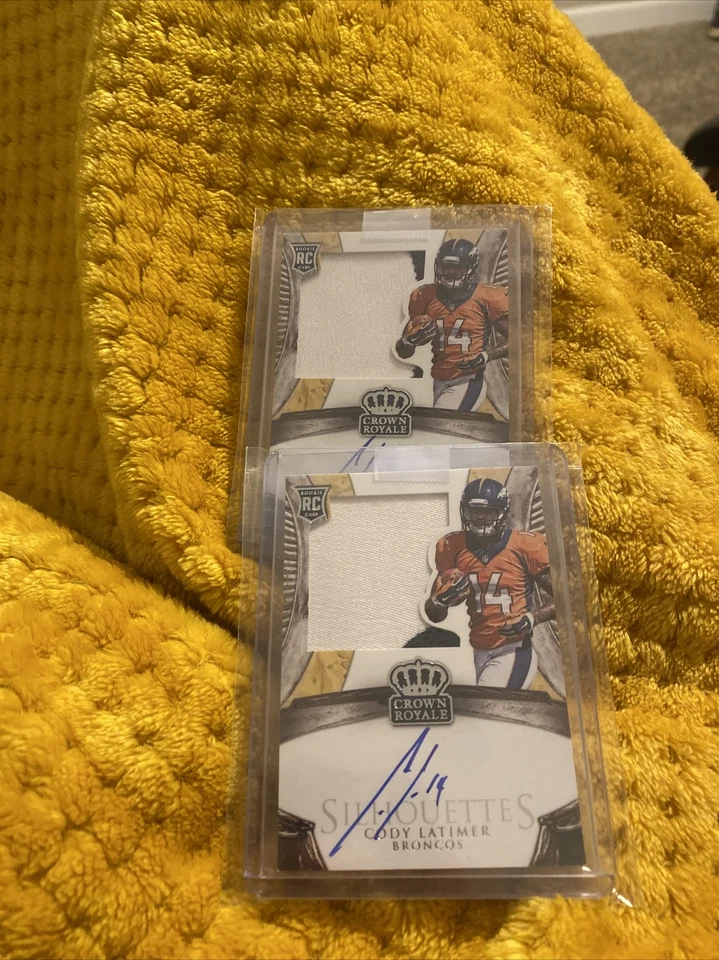 2X Cody Latimer Rookie Patch Auto /299 RPA Silhouette 2014 Panini Crown Royale - Image 4 of 4