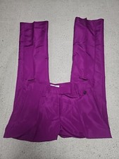 NWOT Prada ITALY Lightweight Metallic Fuchsia Disco Nights Pants SZ 42 W32×L34