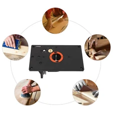 US Router Lift System Wood Router Table Up Lift Plate Precision Woodworking Tool