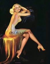 1930's Irene Patten Art Deco Opulent Sexy Blonde Pin-Up Print Personality Rare
