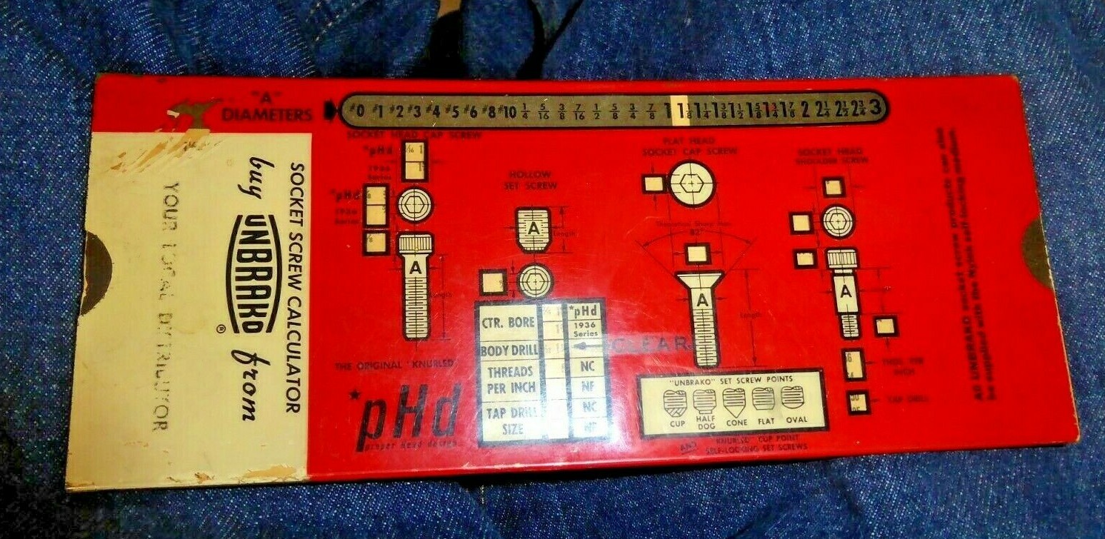 Vintage Socket Screw Calculator from Standard Pressed Steel Co PA-image