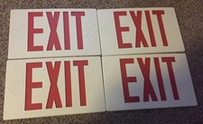 New Lot Of 4 Exit Signs Covers Plastic