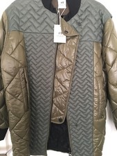 H&M Studio Olive Green Quilted Jacket US 12 N...