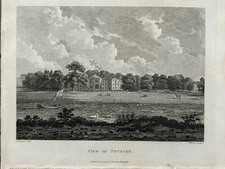 1794 View Of Poynton, Cheshire Original Antique Print