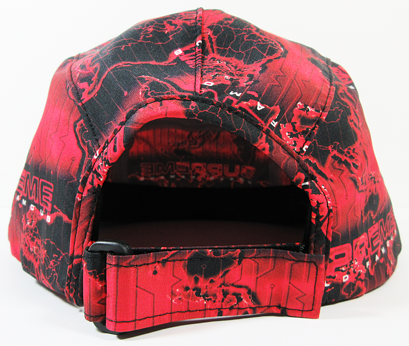Men's Supreme Red World Famous Taped Seam Camp Cap