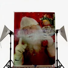 1950s Vari Vue SEARS SANTA CLAUSE Lenticular Broken Corner NICE