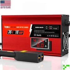 36V 18 A Golf Cart Battery Charger D-Style Plug for EZGO TXT 900W 4-6 Hr. 16ft.